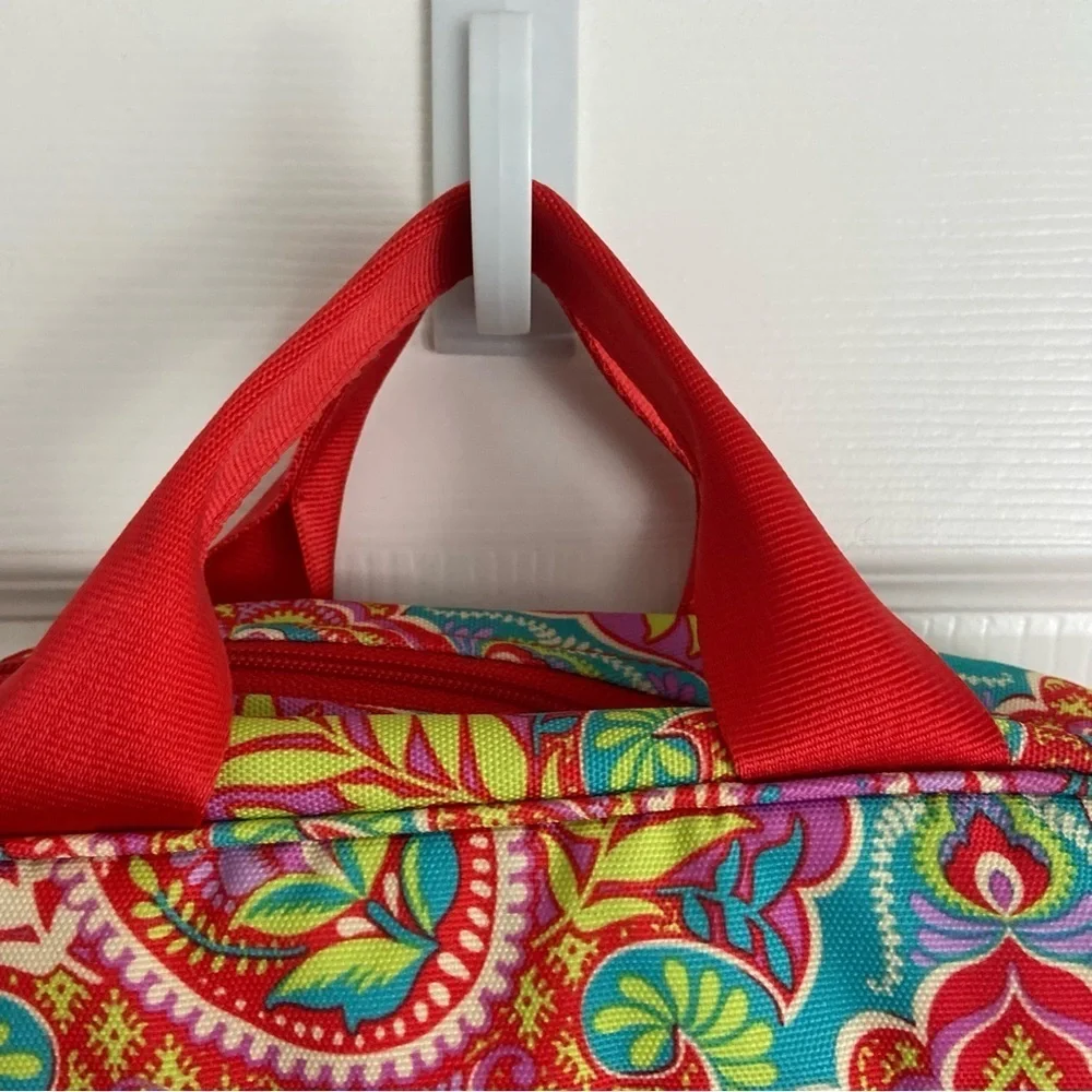Vera Bradley Light Up Travel Organizer Bag Pink Paisley Floral Mesh Pockets - Picture 5 of 14